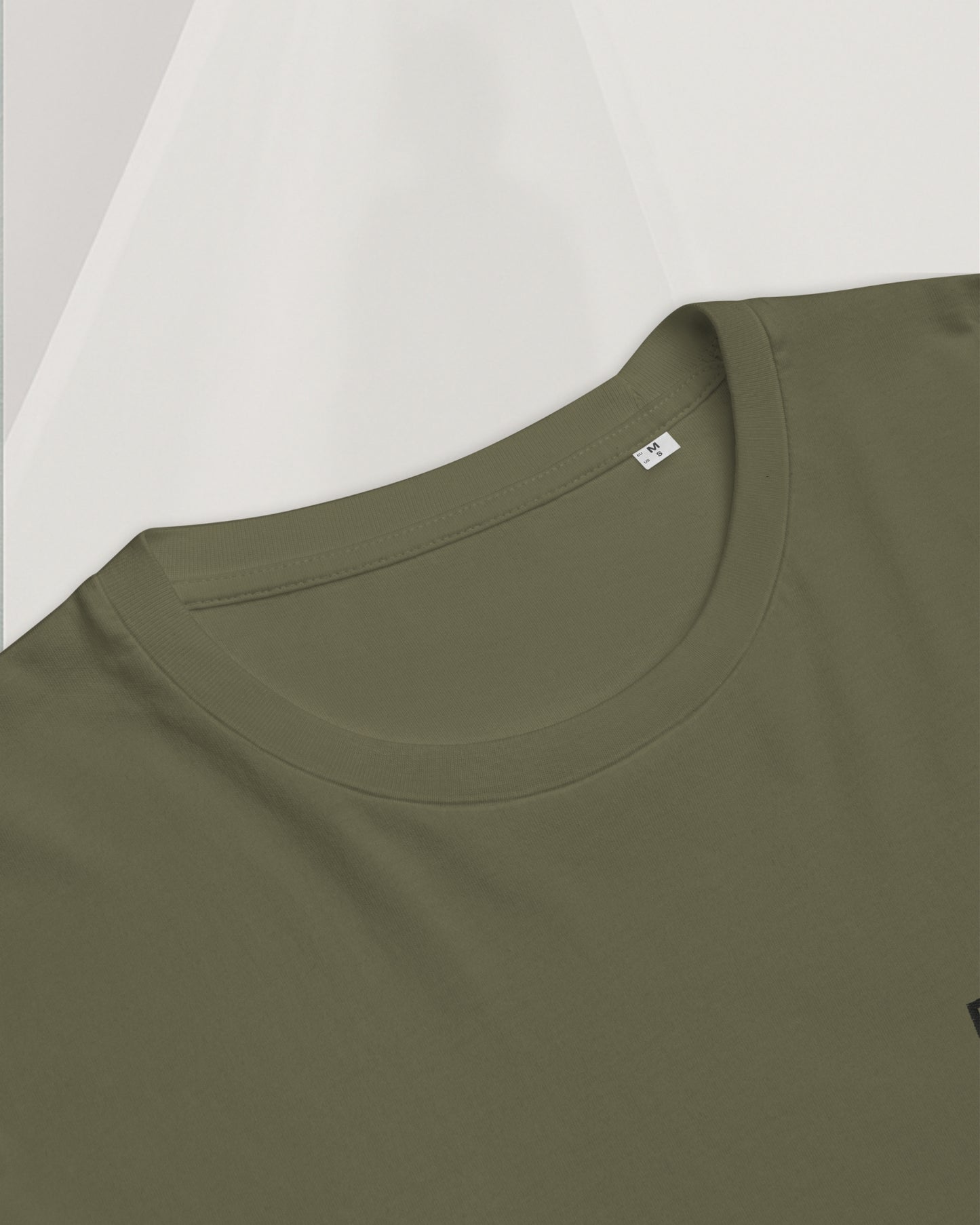 KHAKI ORGANIC RING-SPUN COTTON T-SHIRT