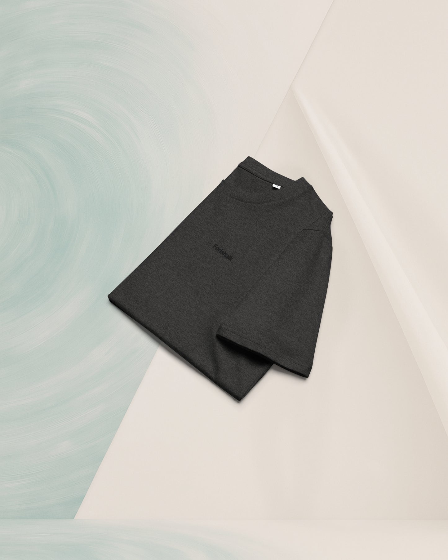 DARK GREY ORGANIC RING-SPUN COTTON T-SHIRT