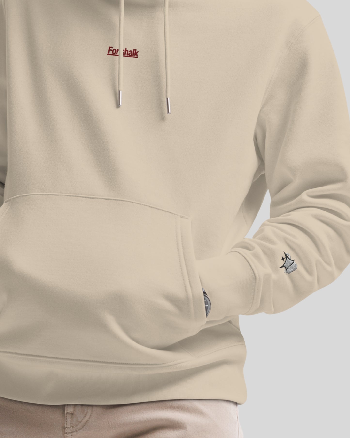 BEIGE ORGANIC COTTON HOODIE