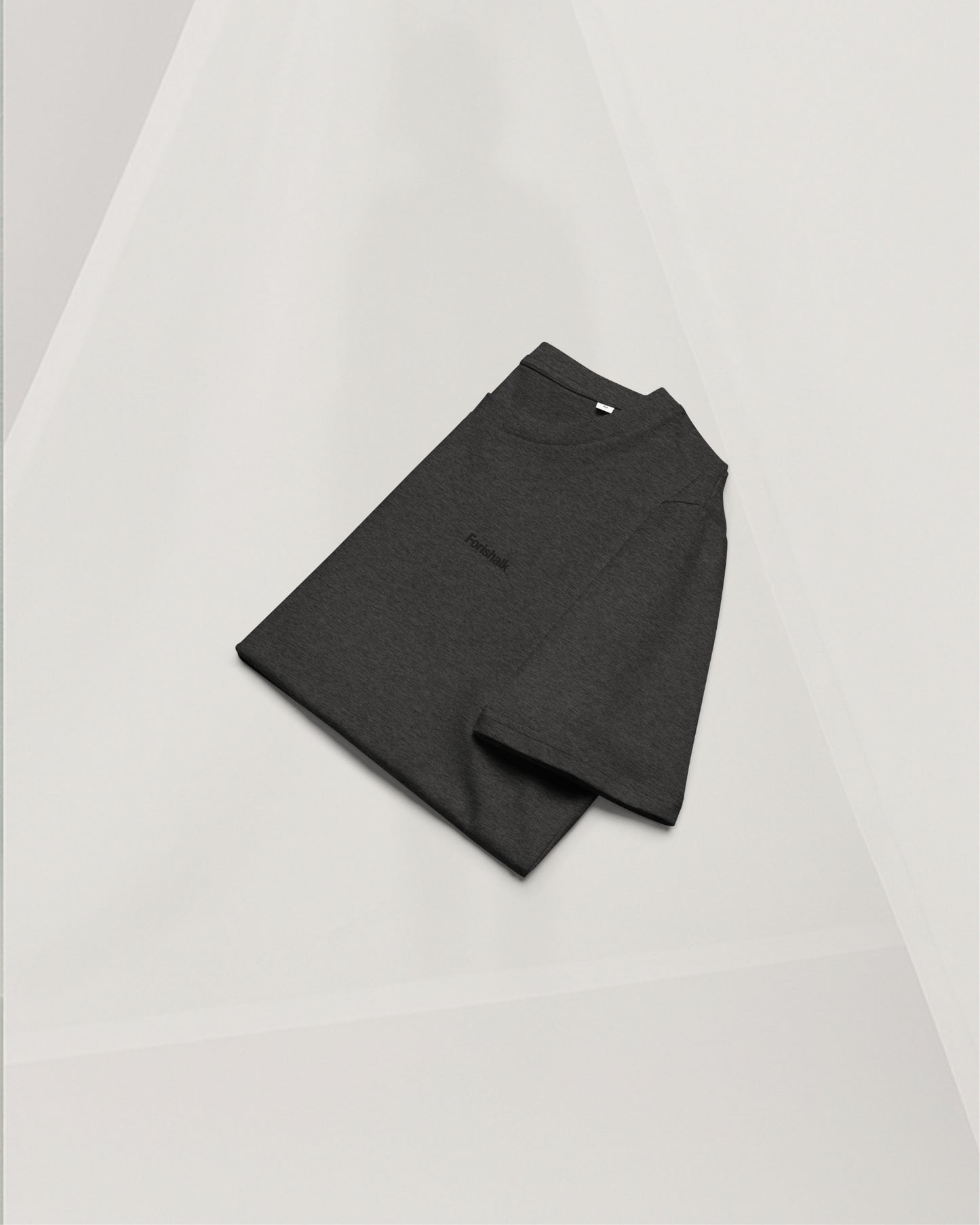 DARK GREY ORGANIC RING-SPUN COTTON T-SHIRT