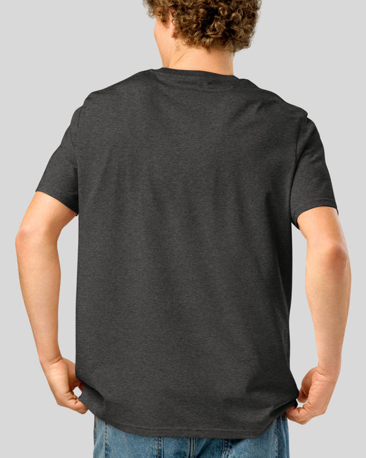 DARK GREY ORGANIC RING-SPUN COTTON T-SHIRT