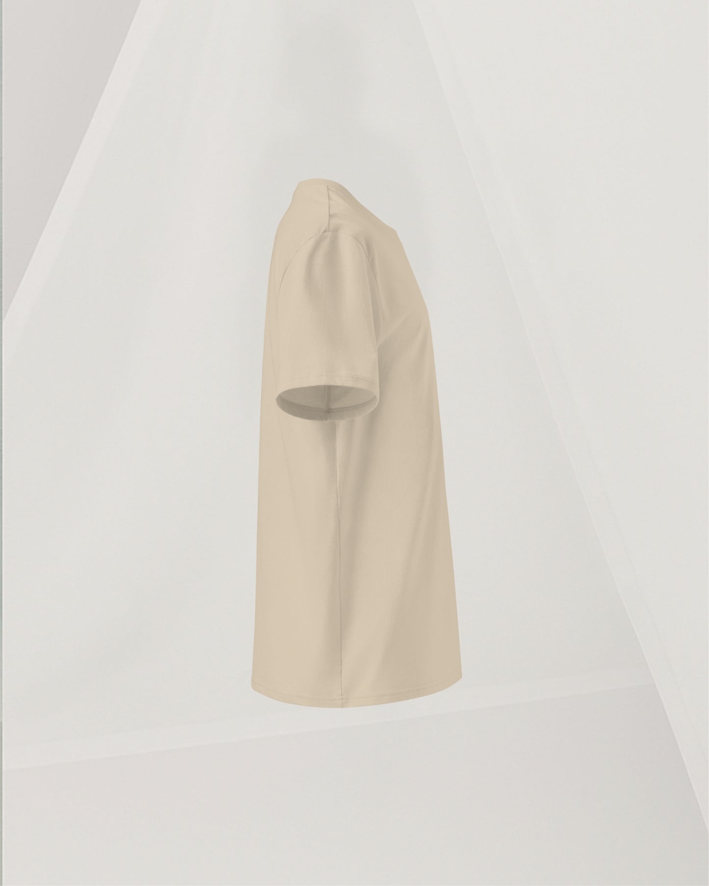 SANDY BEIGE T-SHIRT IN ORGANIC RING-SPUN COTTON