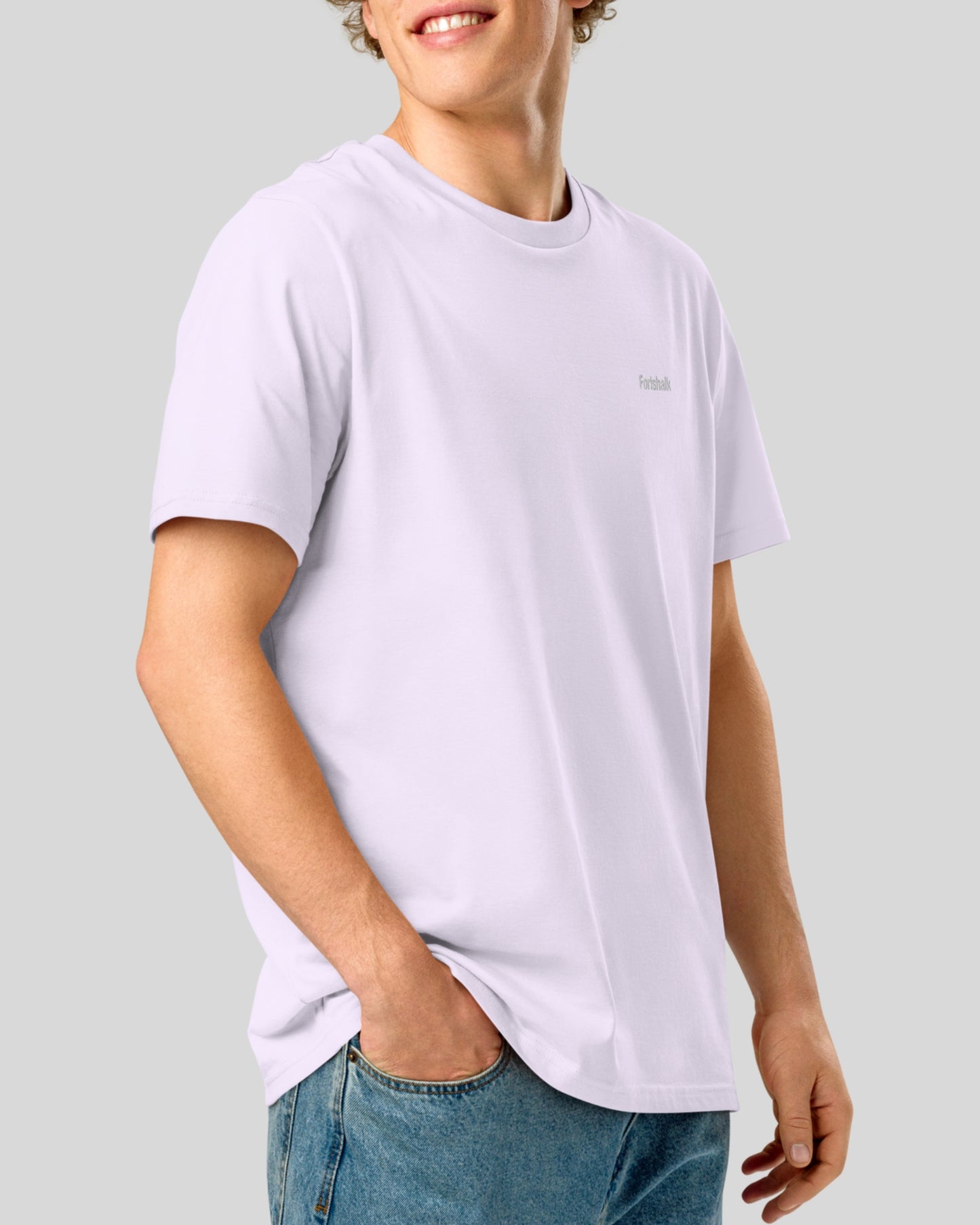 LAVENDER T-SHIRT IN ORGANIC RING-SPUN COTTON