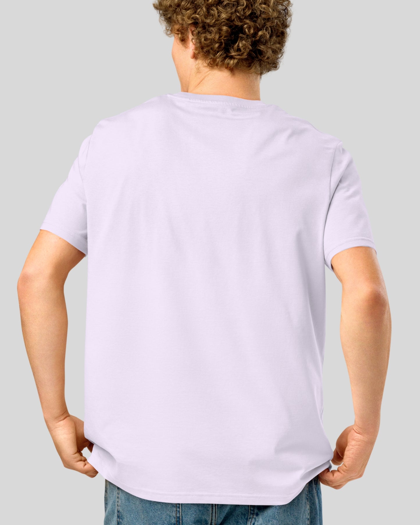 LAVENDER T-SHIRT IN ORGANIC RING-SPUN COTTON
