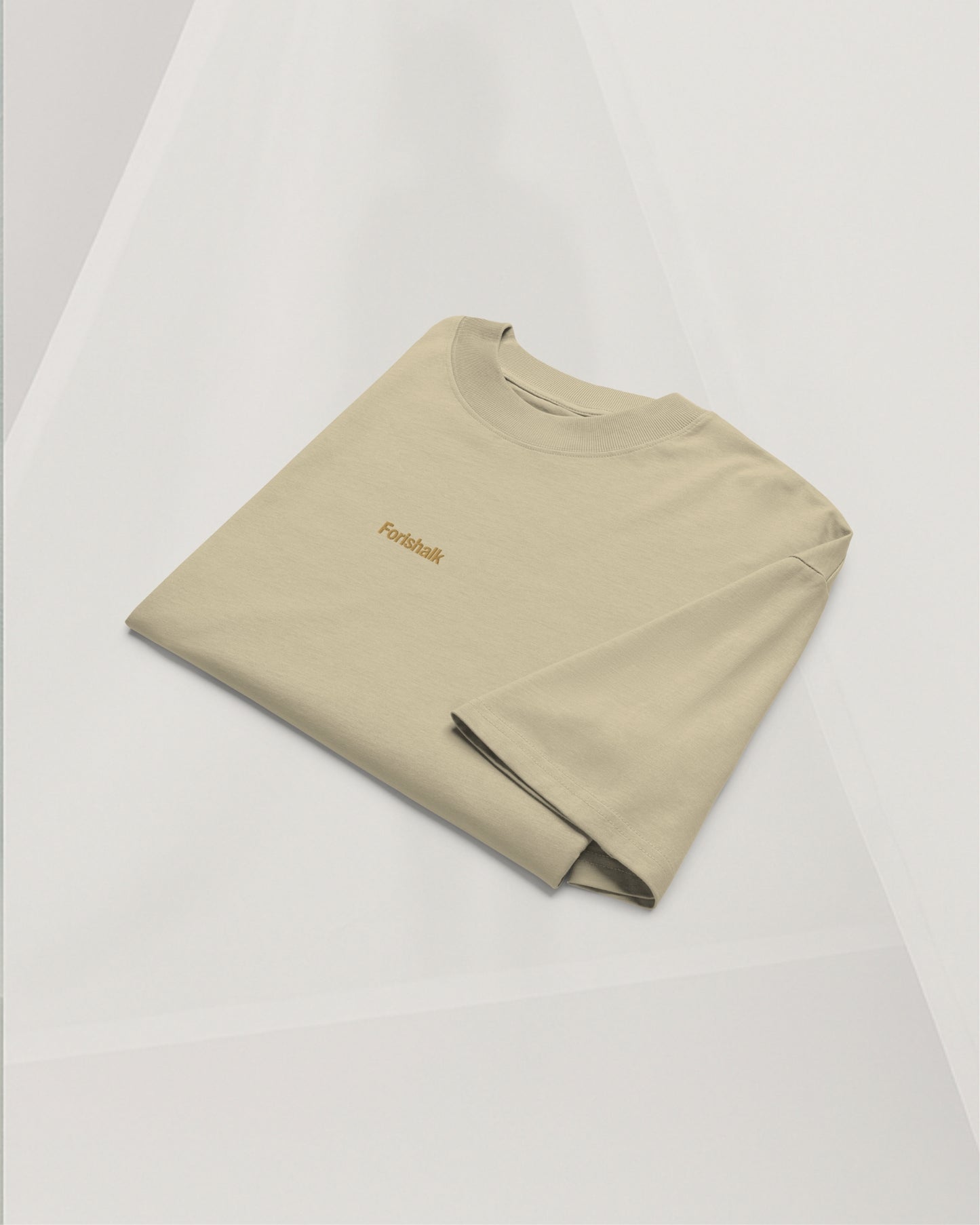 BEIGE T-SHIRT IN ORGANIC COMBED COTTON