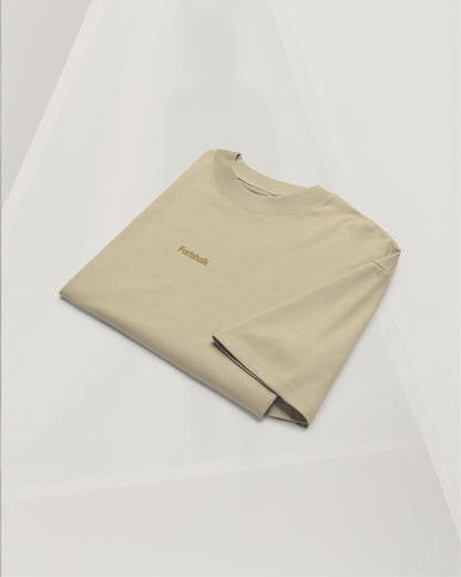 BEIGE T-SHIRT IN ORGANIC COMBED COTTON