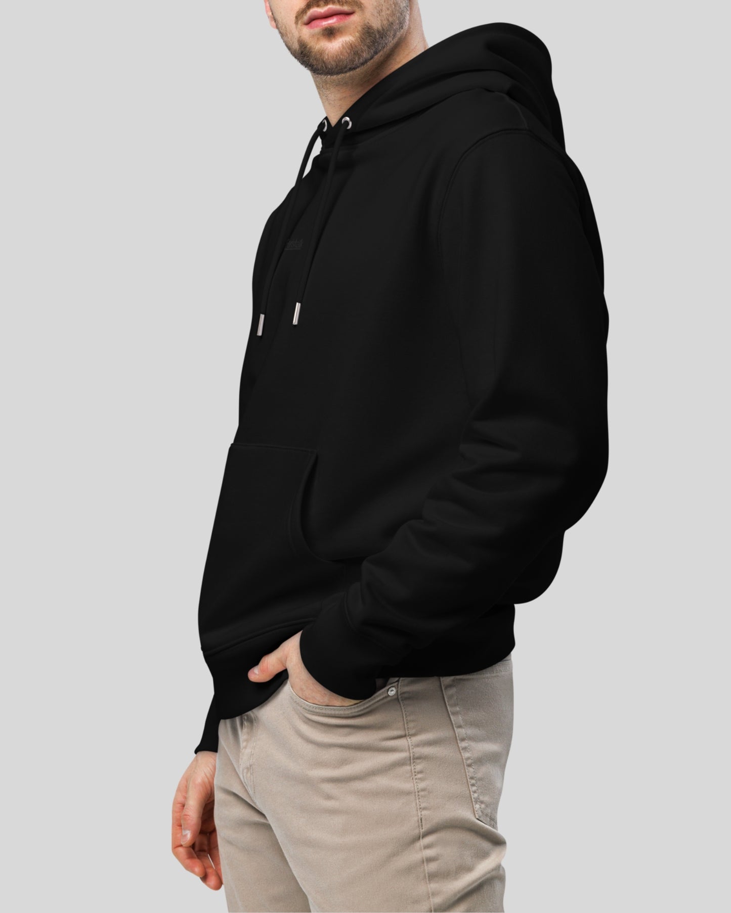 BLACK IN ORGANIC COTTON HOODIE