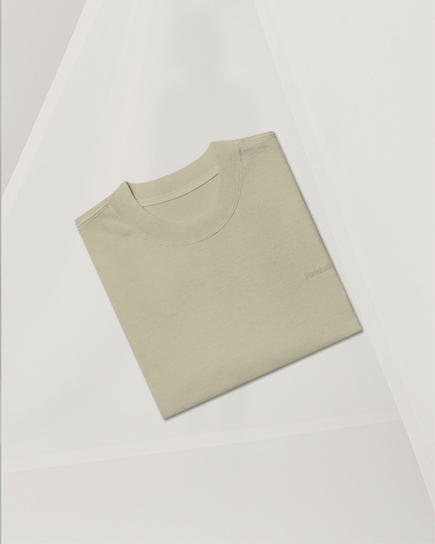SIGNED GREEN T-SHIRT IN CARDED COTTON