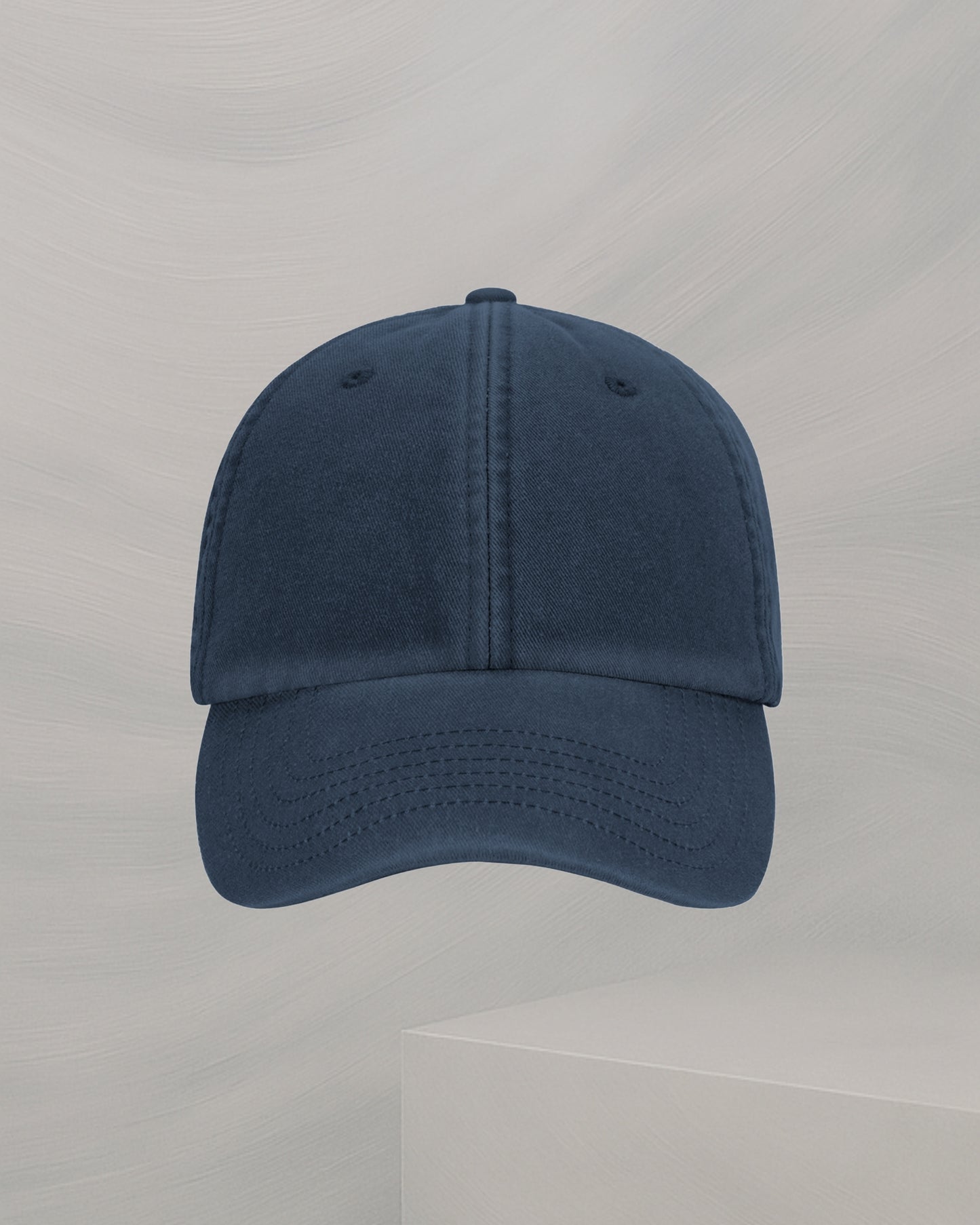 BLUE/BLACK BRUSHED COTTON DENIM CAP