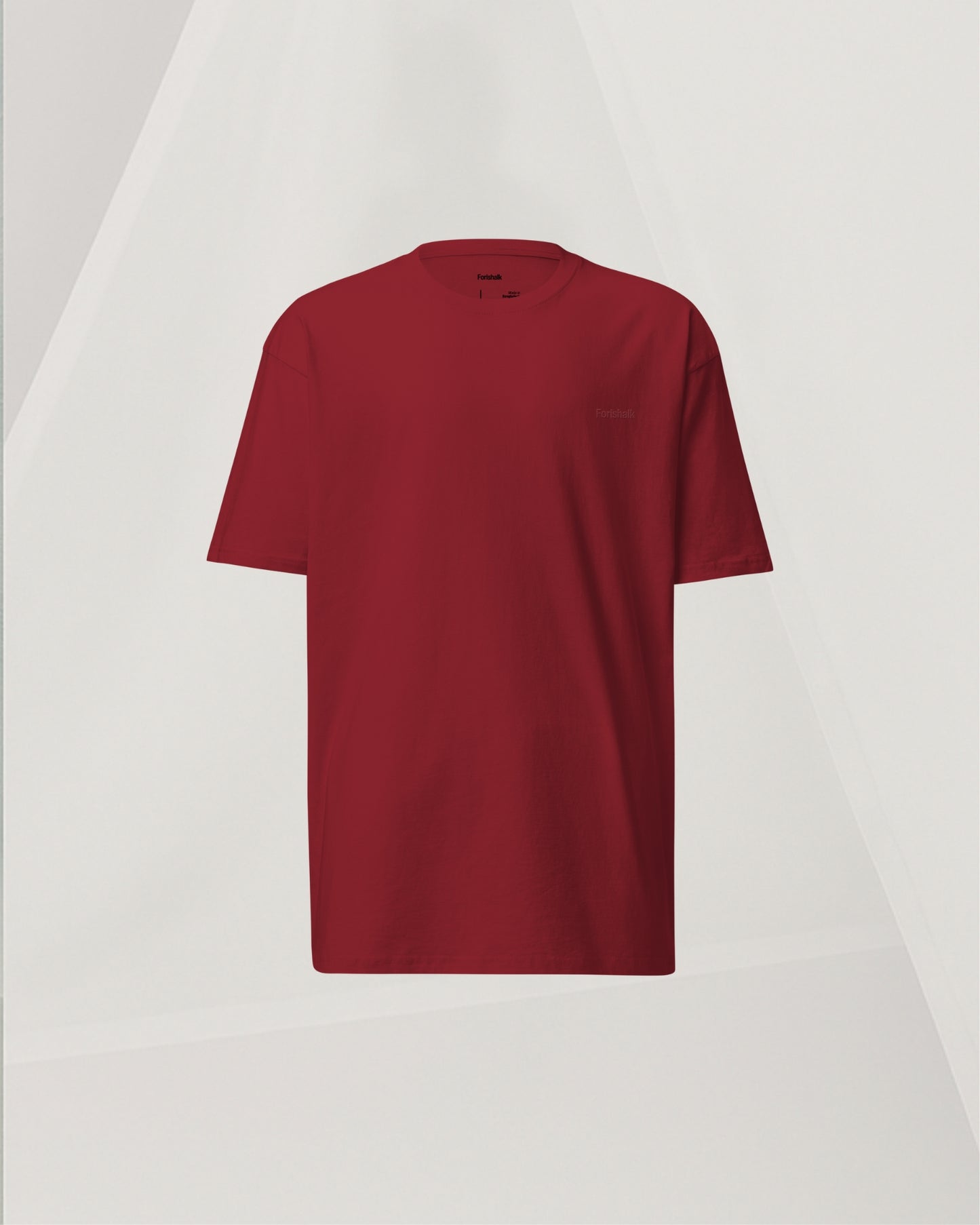 HEAVY BRICK RED COMBED COTTON T-SHIRT