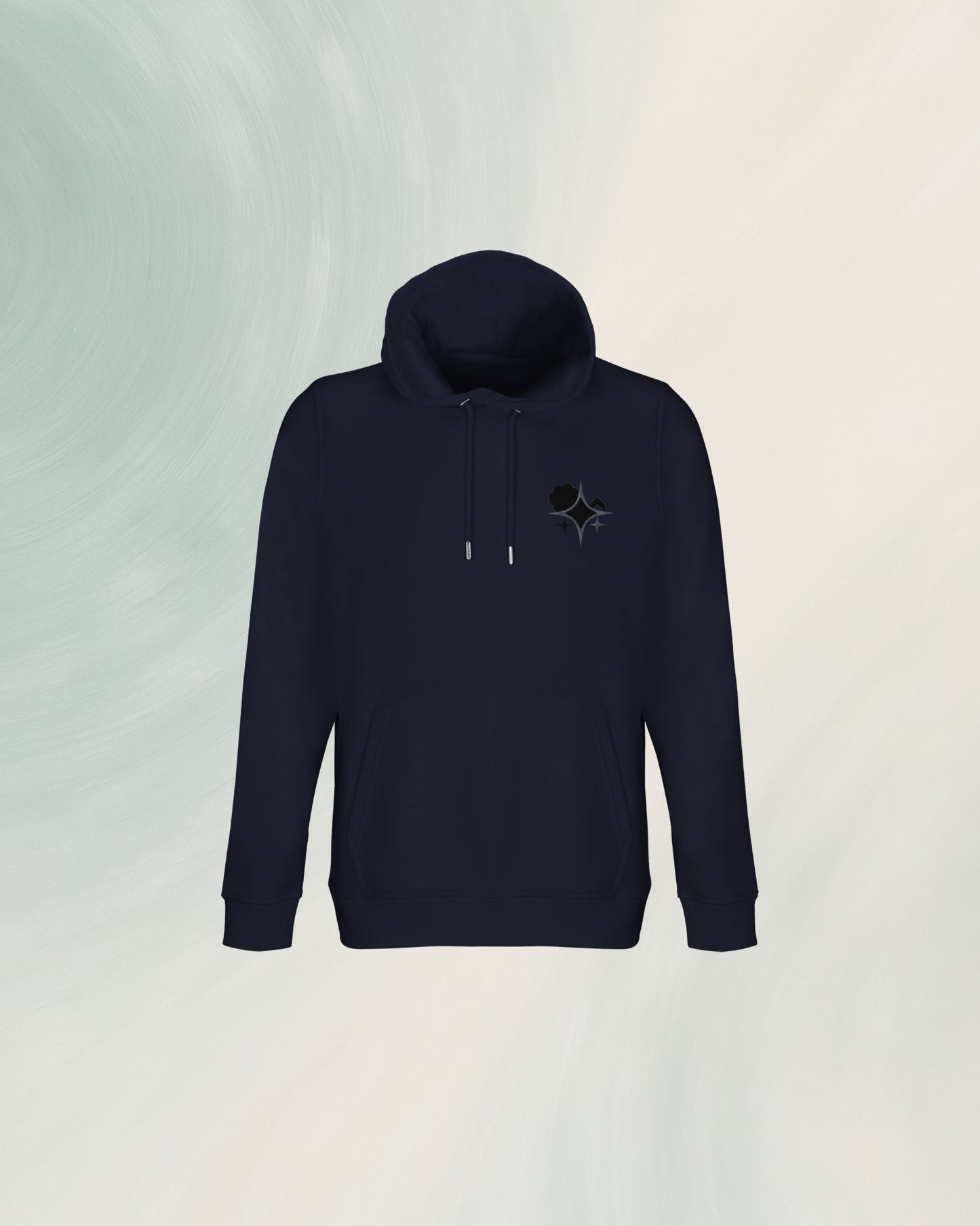 HOODIE BLEU MARINE EN COTON EN CONVERSION BIO