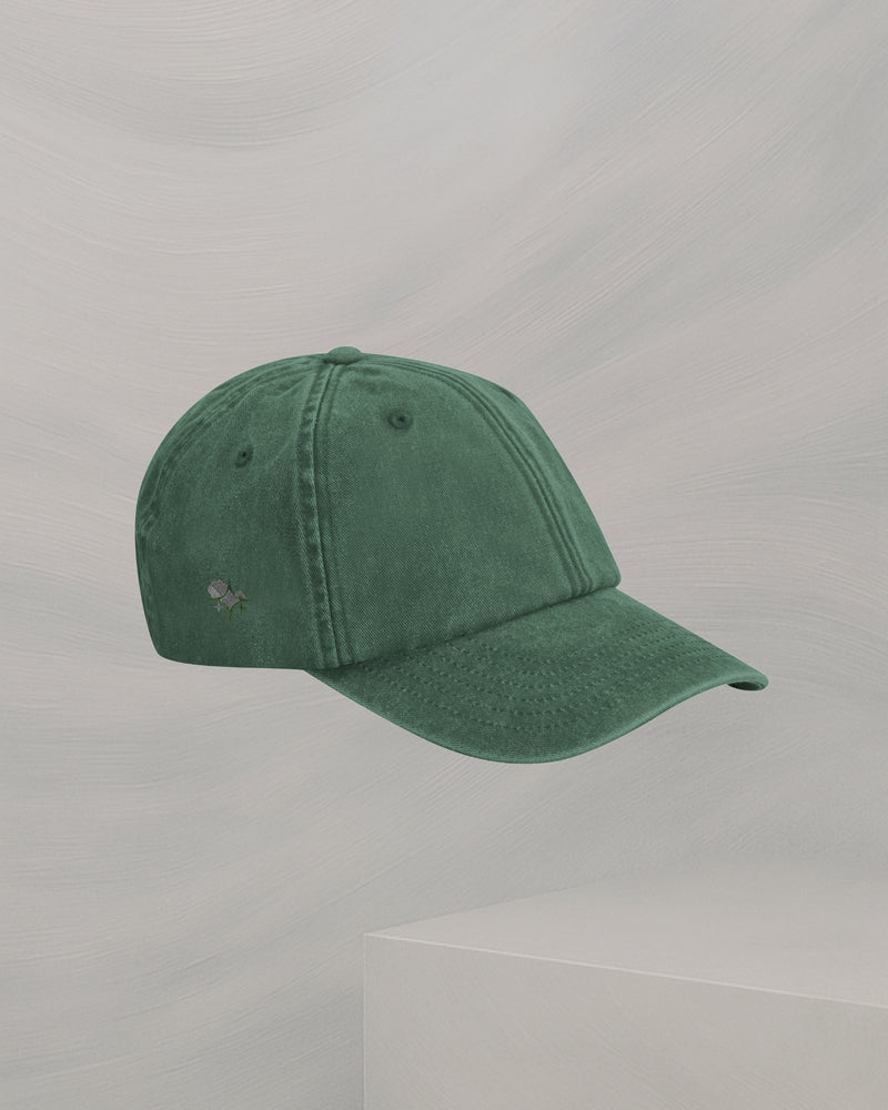 GREEN BRUSHED COTTON CAP