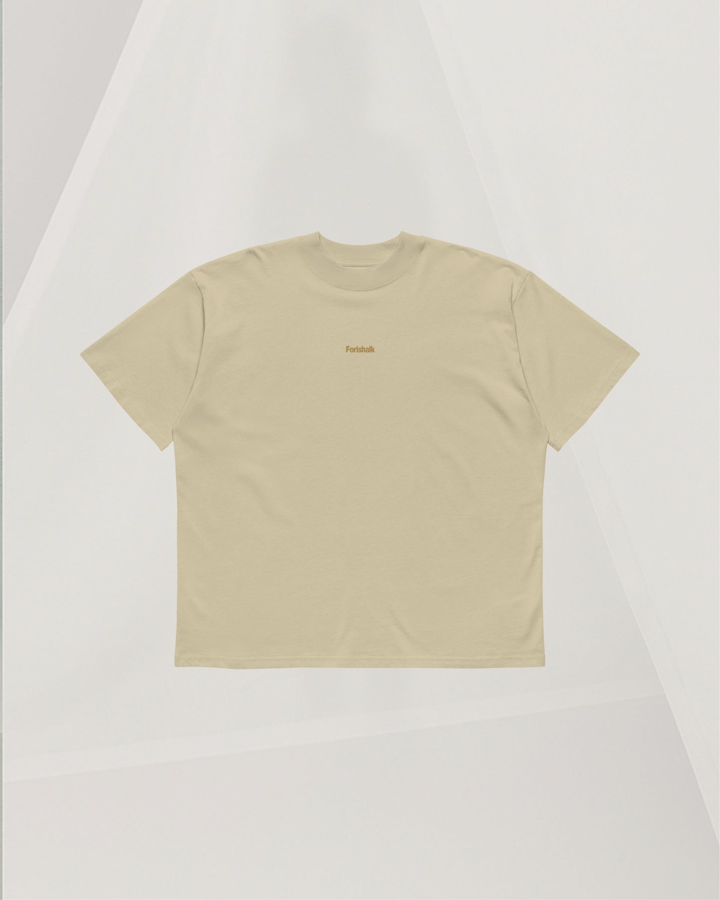 BEIGE T-SHIRT IN ORGANIC COMBED COTTON