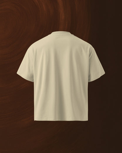 T-SHIRT BEIGE EN COTON PEIGNÉ BIO