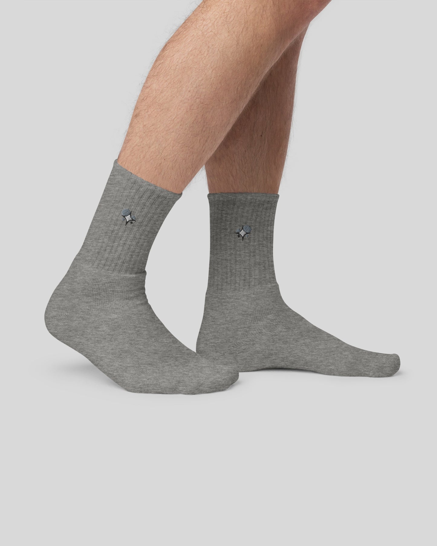 CHAUSSETTES GRISE CHINÉ EN COTON