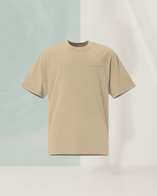 SIGNED ORANGE KHAKI T-SHIRT IN CARDED COTTON