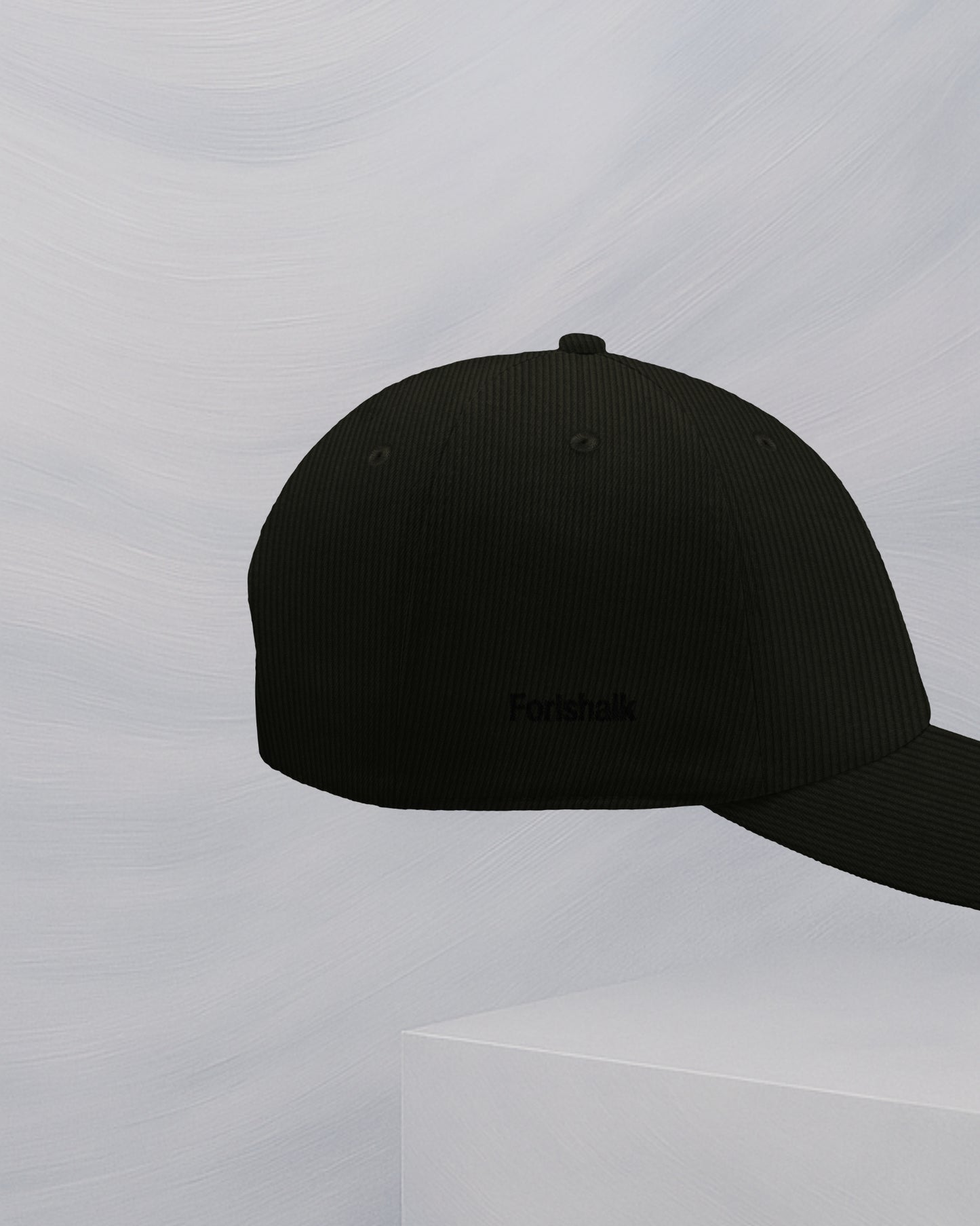CASQUETTE NOIR OLIVE EN VELOUR CÔTELÉ EN COTON