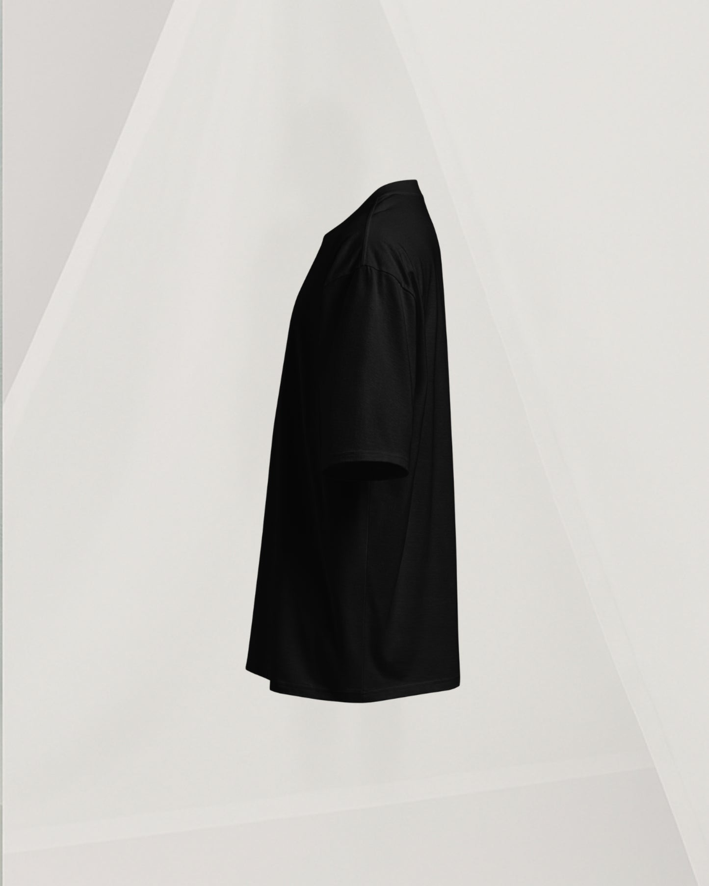 OVERSIZED BLACK T-SHIRT IN THICK COTTON