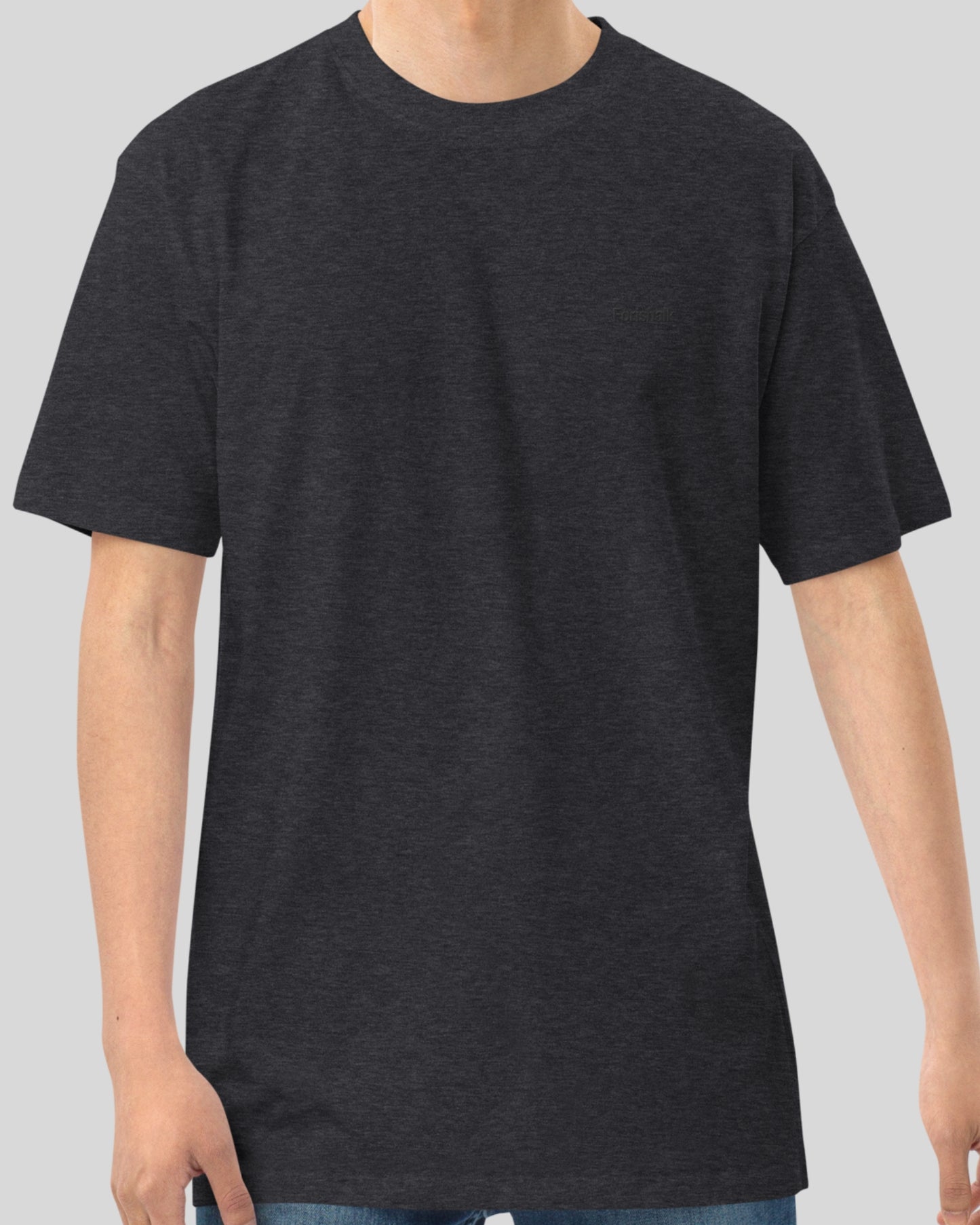 HEAVYWEIGHT CHARCOAL COMBED COTTON T-SHIRT