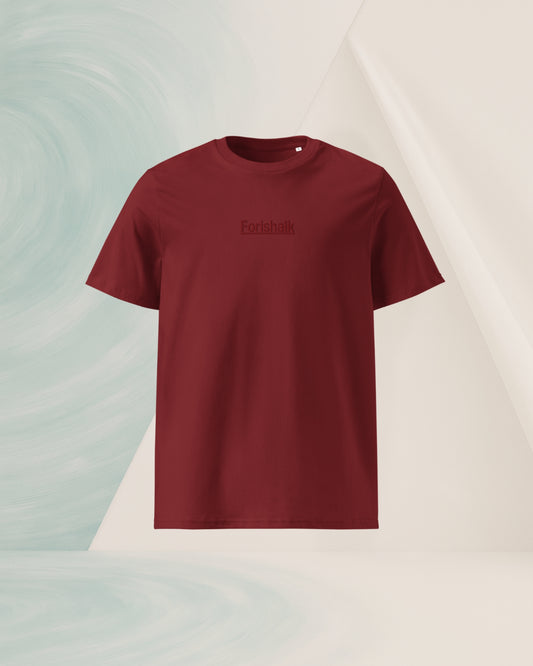 Burgundy Organic Ringspun Cotton T-Shirt