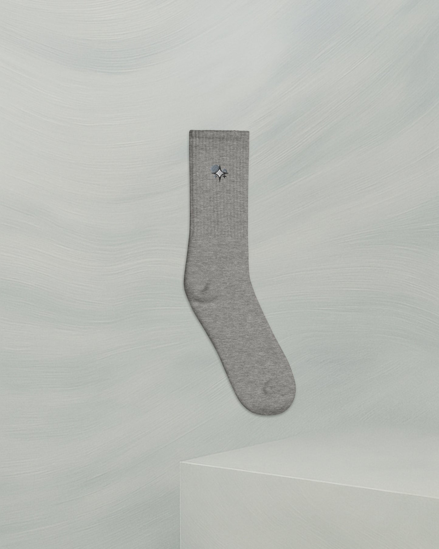 CHAUSSETTES GRISE CHINÉ EN COTON