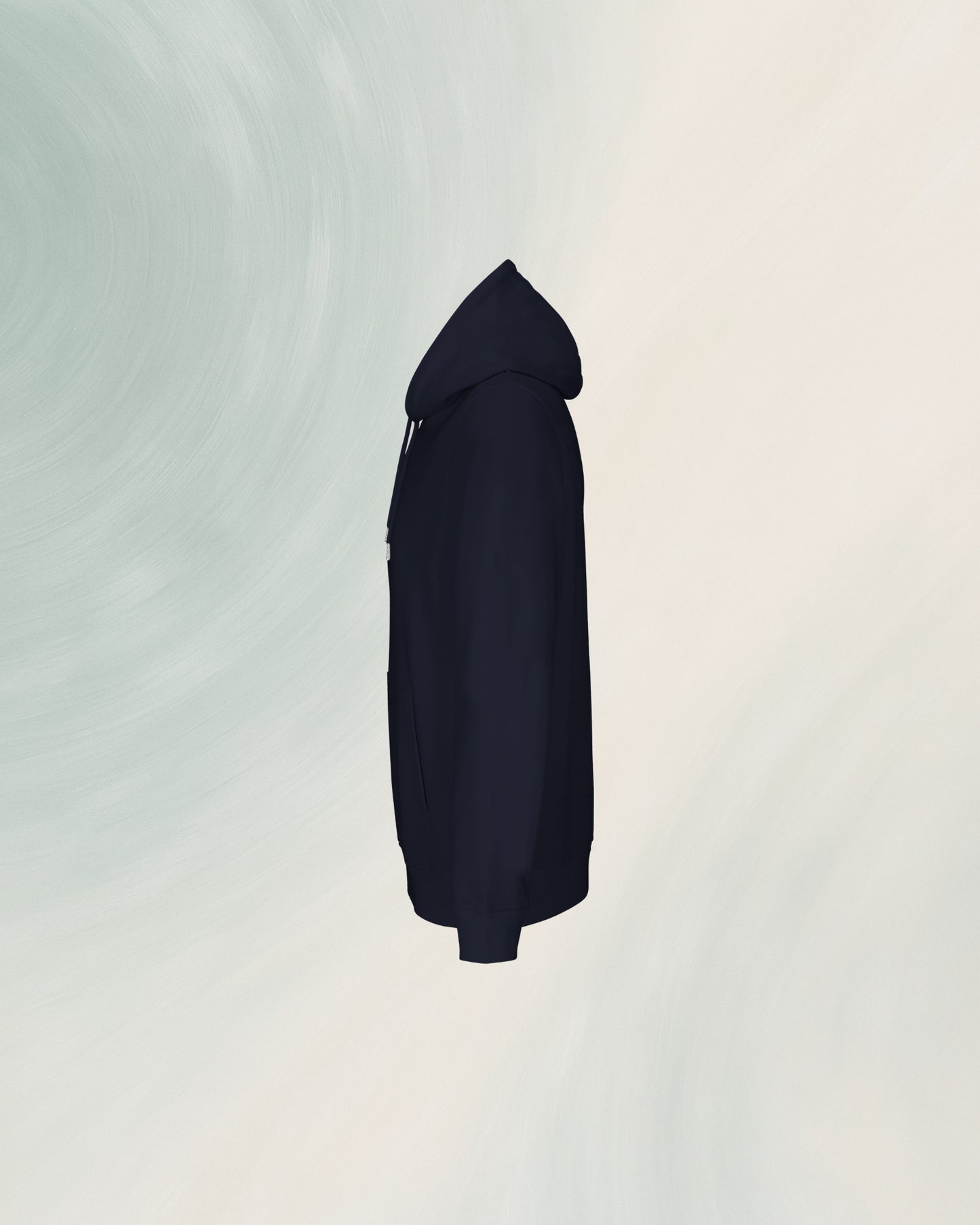 HOODIE BLEU MARINE EN COTON EN CONVERSION BIO