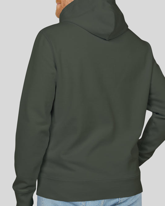 KHAKI GREEN COTTON HOODIE
