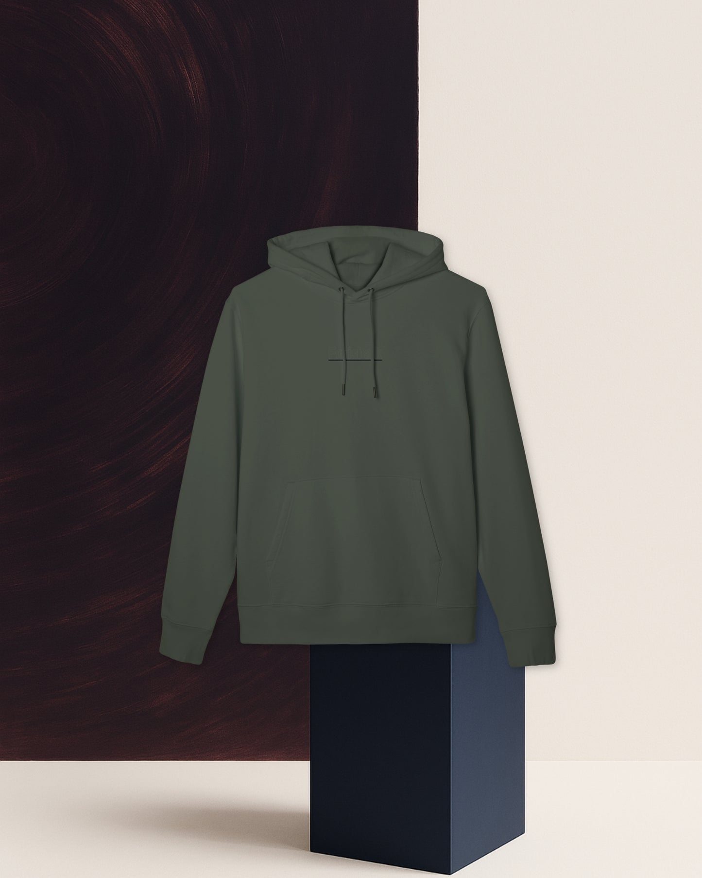 HOODIE VERT KHAKI EN COTON