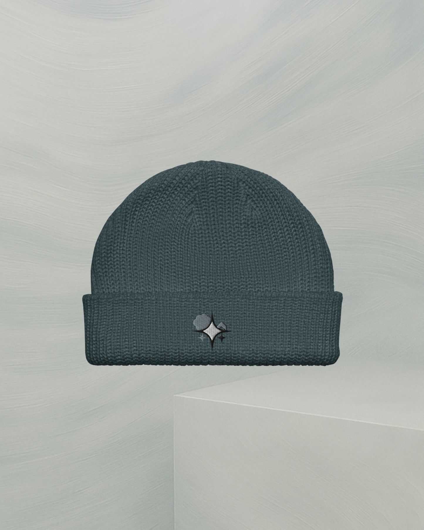 DEEP BLUE PEACH BEANIE