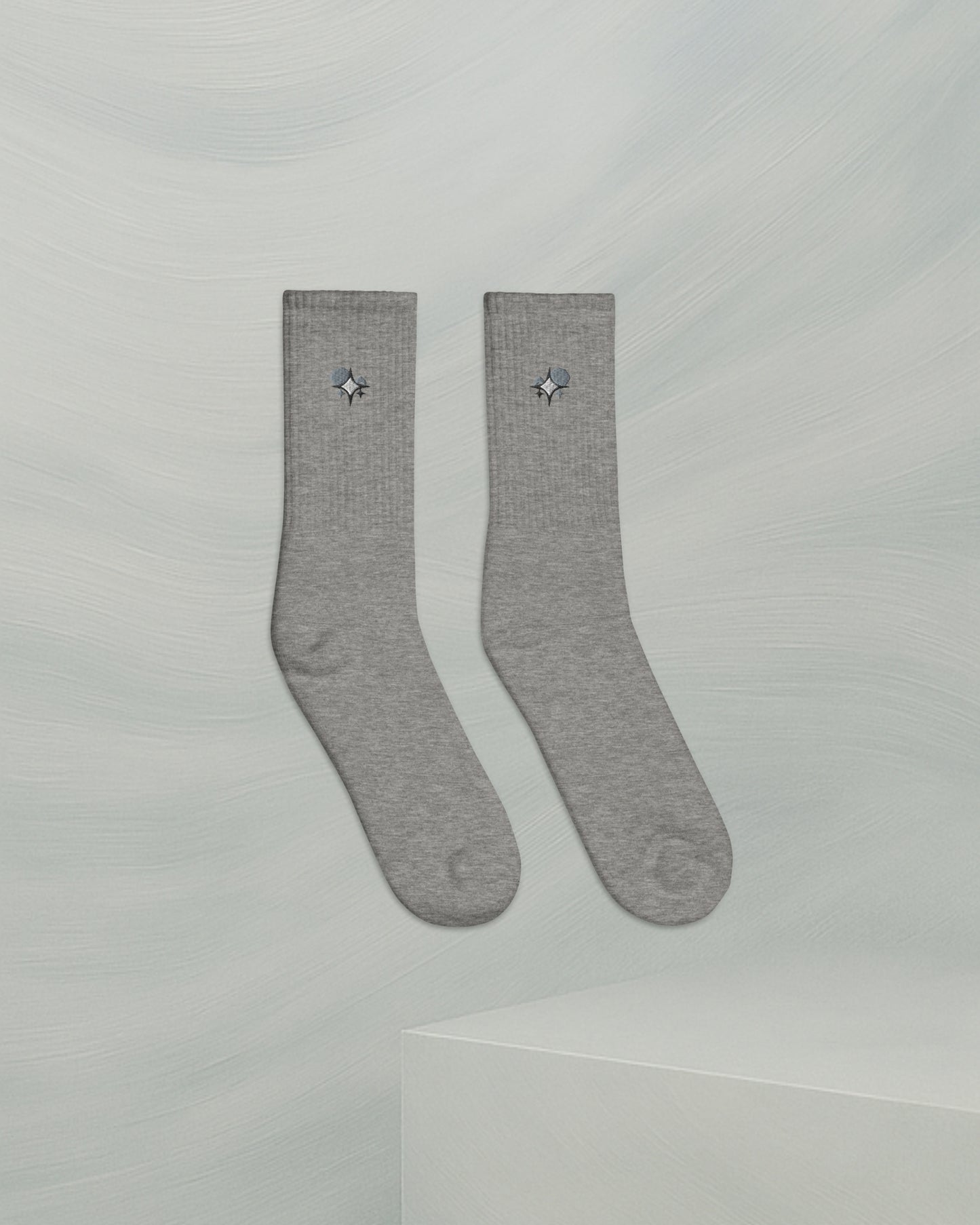 CHAUSSETTES GRISE CHINÉ EN COTON