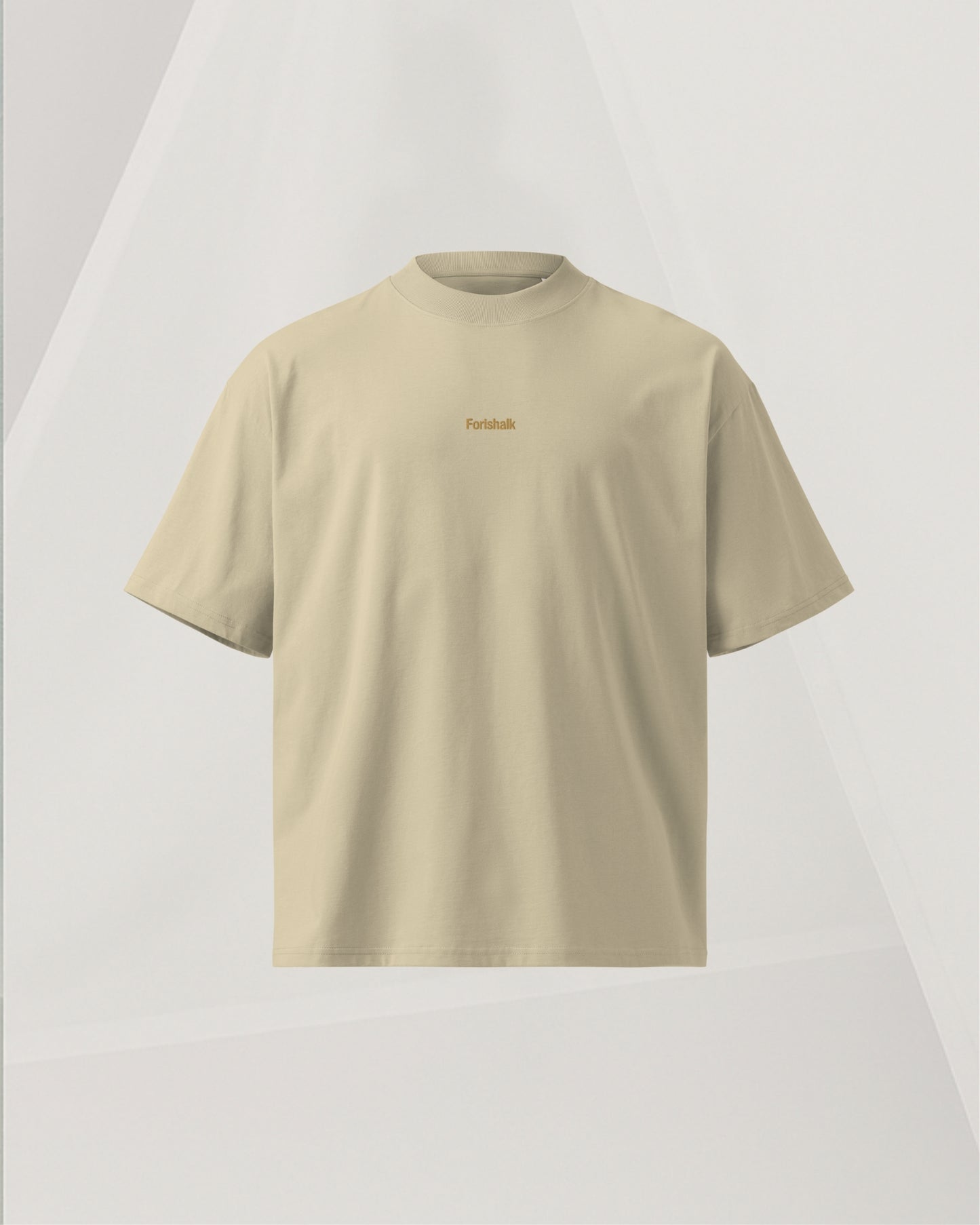 BEIGE T-SHIRT IN ORGANIC COMBED COTTON