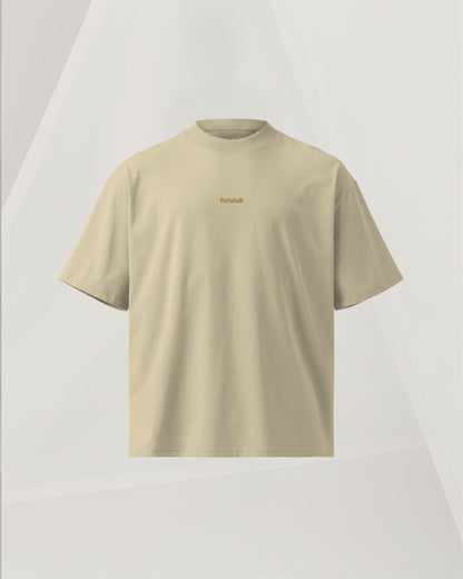 BEIGE T-SHIRT IN ORGANIC COMBED COTTON
