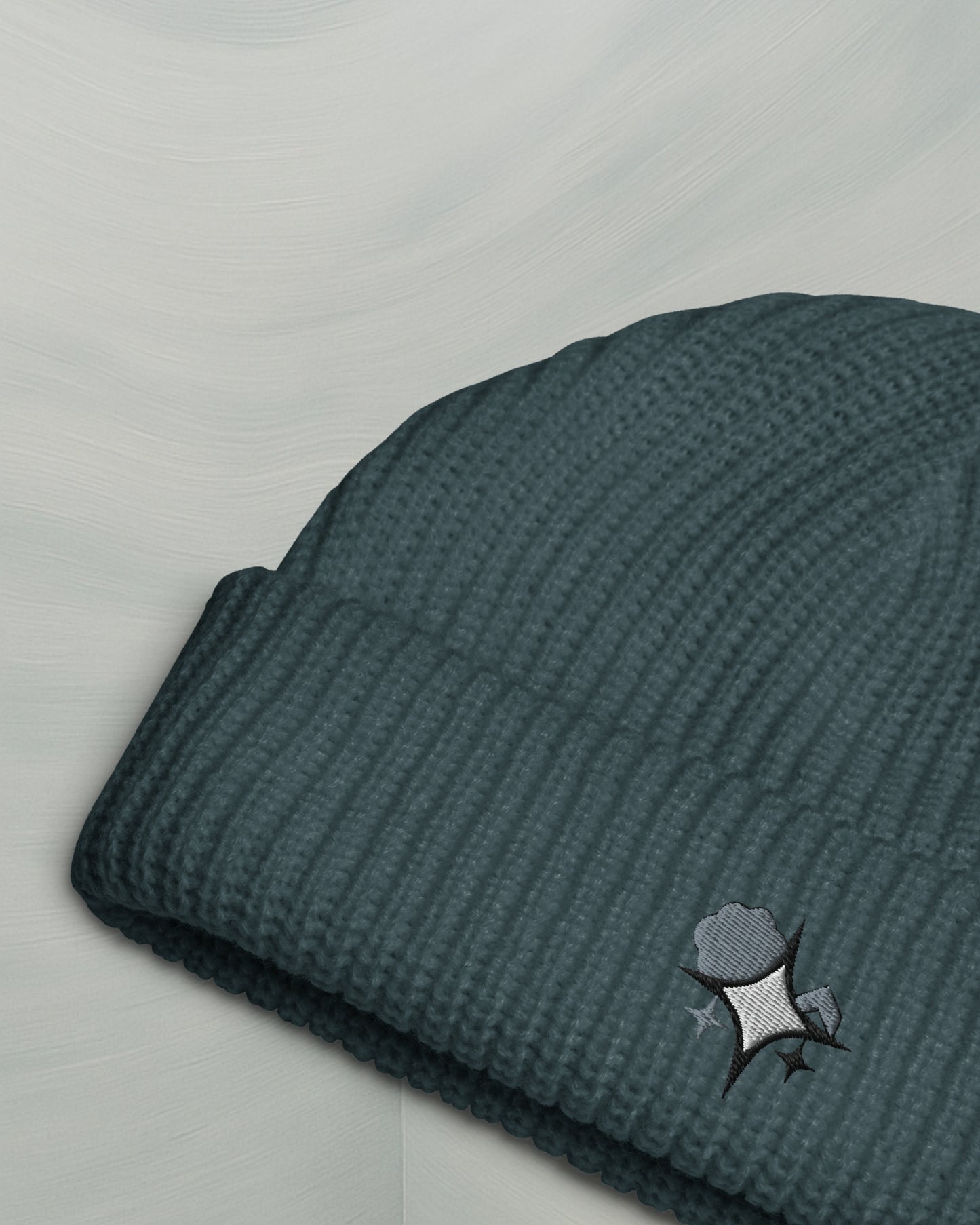 DEEP BLUE PEACH BEANIE