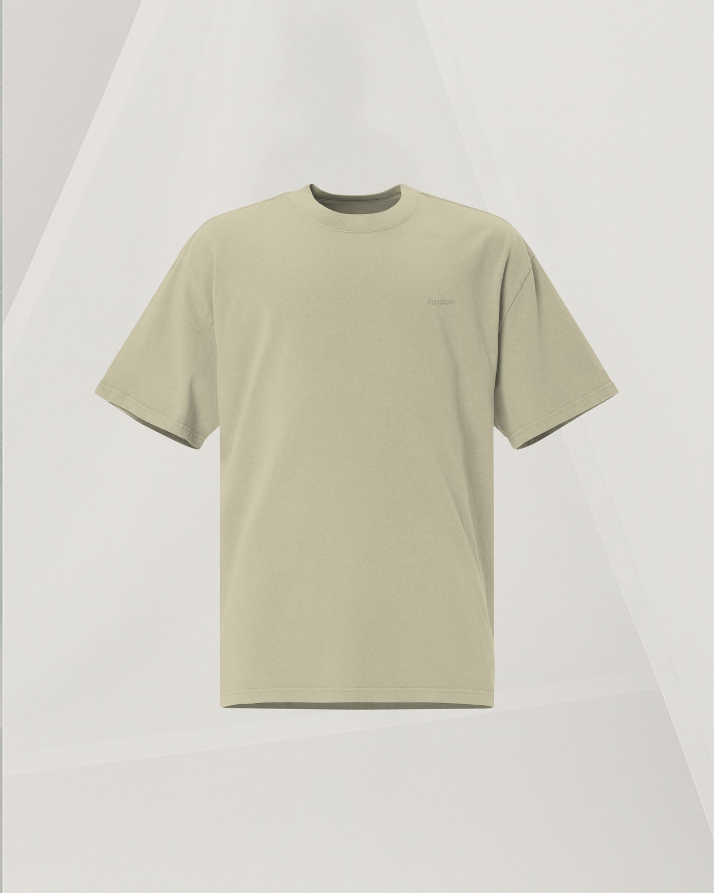 SIGNED GREEN T-SHIRT IN CARDED COTTON