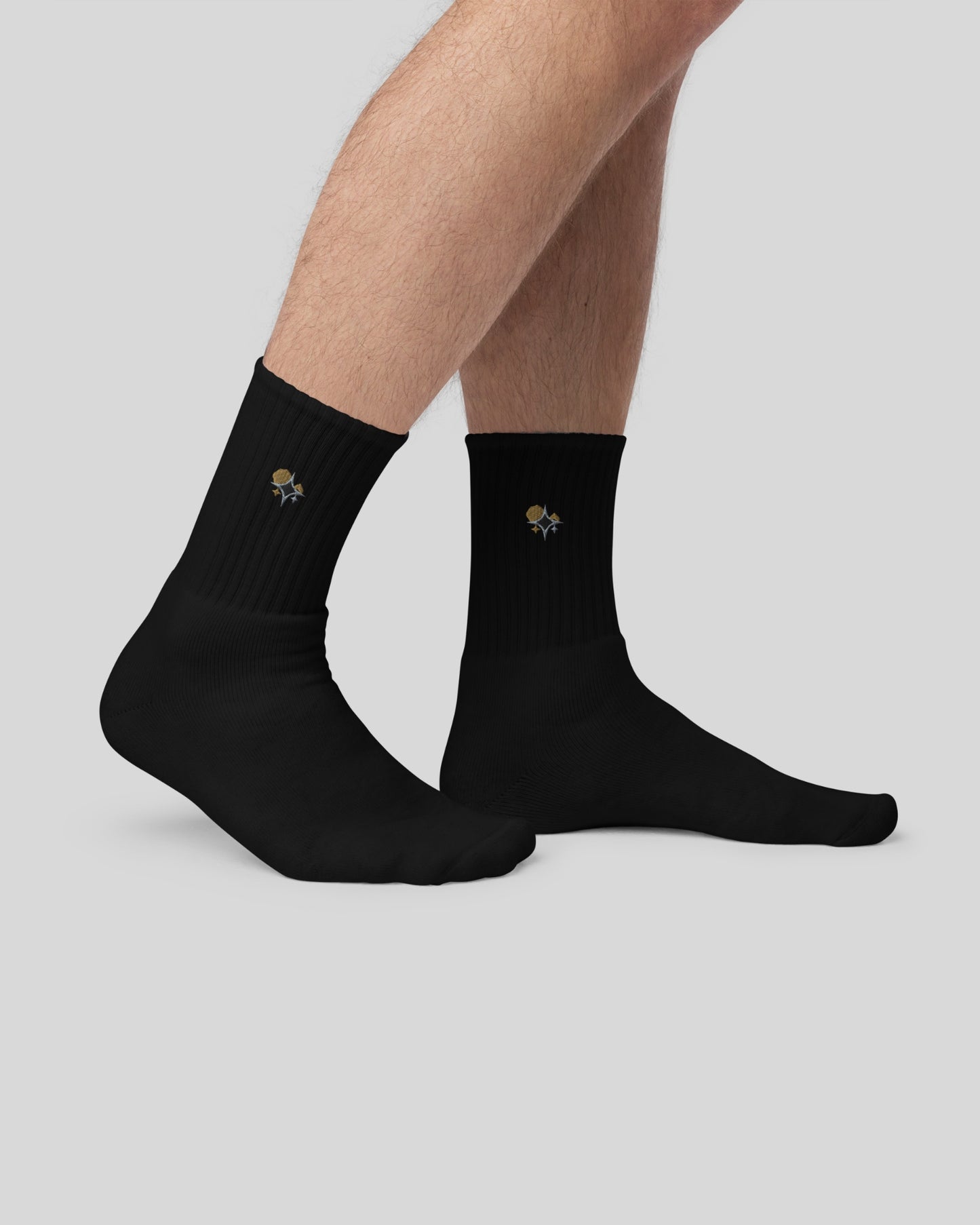 CHAUSSETTES NOIR EN COTON