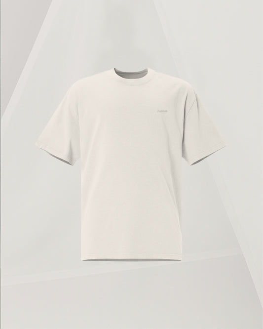 SIGNED BEIGE OS T-SHIRT IN CARDED COTTON