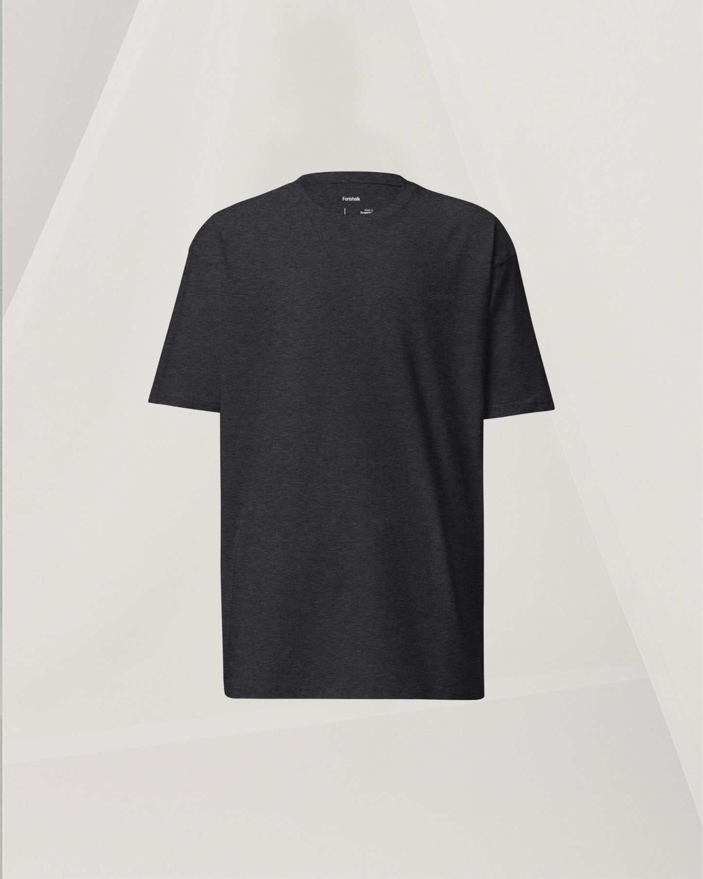 HEAVYWEIGHT CHARCOAL COMBED COTTON T-SHIRT