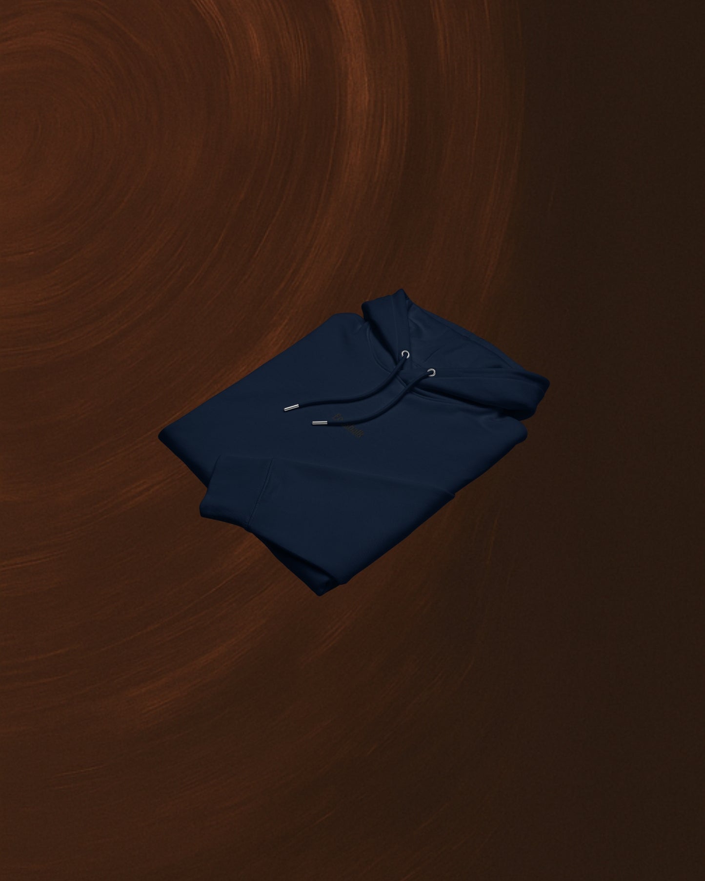 HOODIE BLEU MARINE SIGNÉ EN COTON BIO