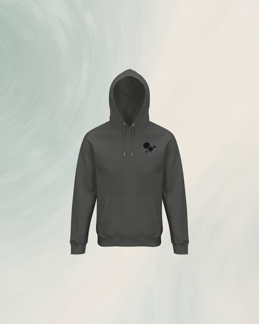 HOODIE CHARCOAL GRIS EN COTON BIO