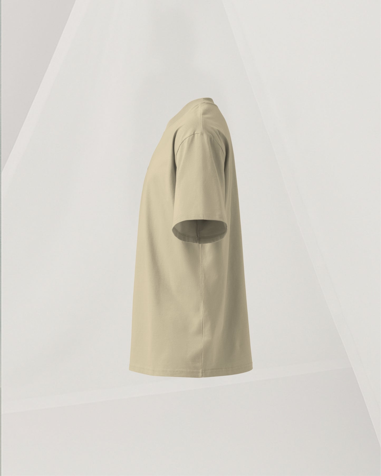 BEIGE T-SHIRT IN ORGANIC COMBED COTTON