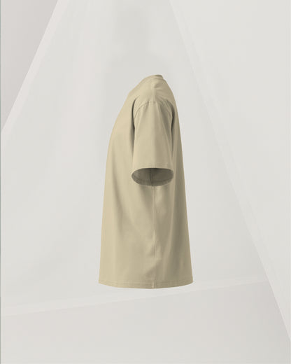 BEIGE T-SHIRT IN ORGANIC COMBED COTTON
