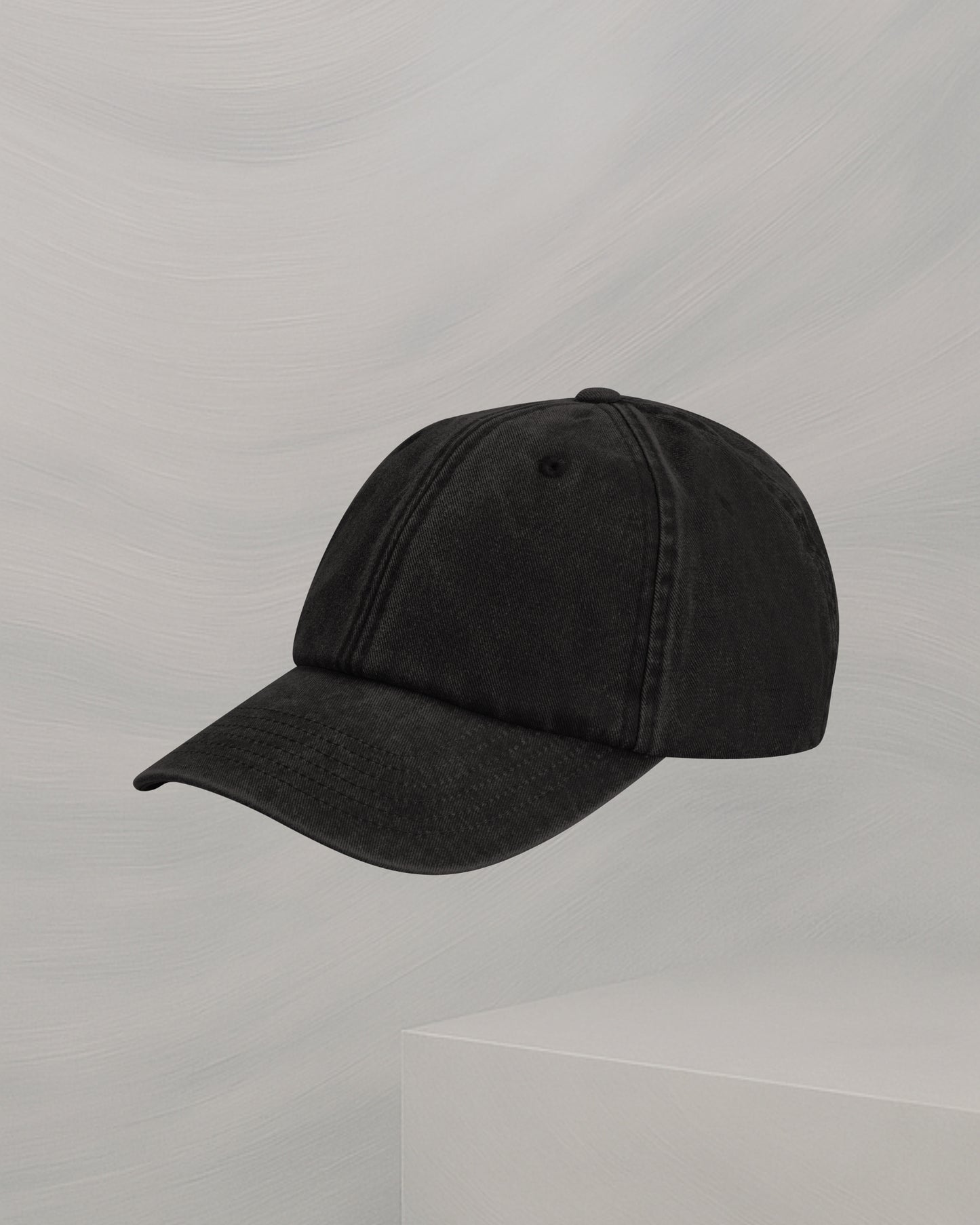 BLUE/BLACK BRUSHED COTTON DENIM CAP