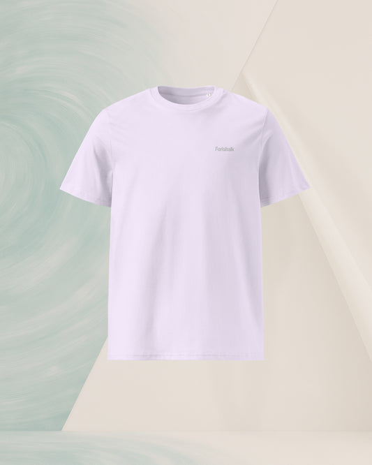 T-SHIRT LAVENDER EN COTON BIO FILÉ À L'ANNEAU