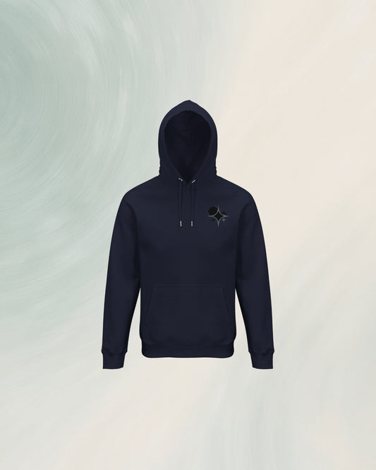 HOODIE BLEU MARINE EN COTON BIO
