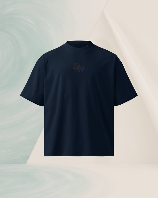NAVY BLUE T-SHIRT IN ORGANIC COMBED COTTON