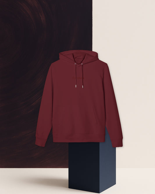 BURGUNDY COTTON HOODIE