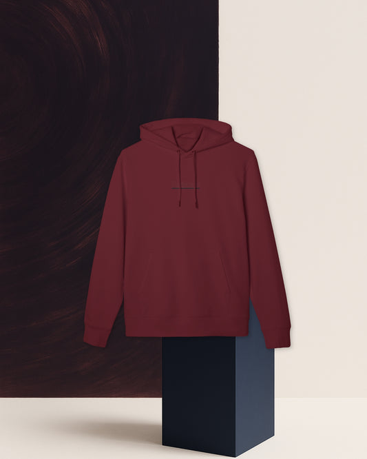 HOODIE BURGUNDY EN COTON