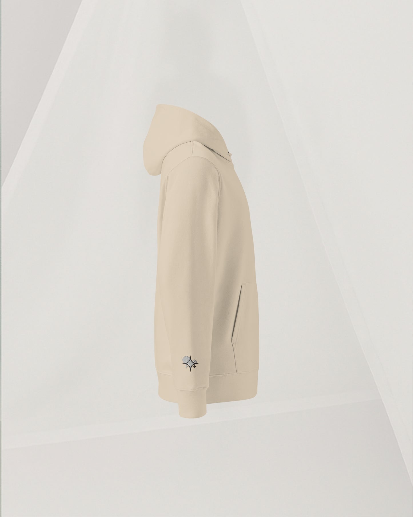 BEIGE ORGANIC COTTON HOODIE
