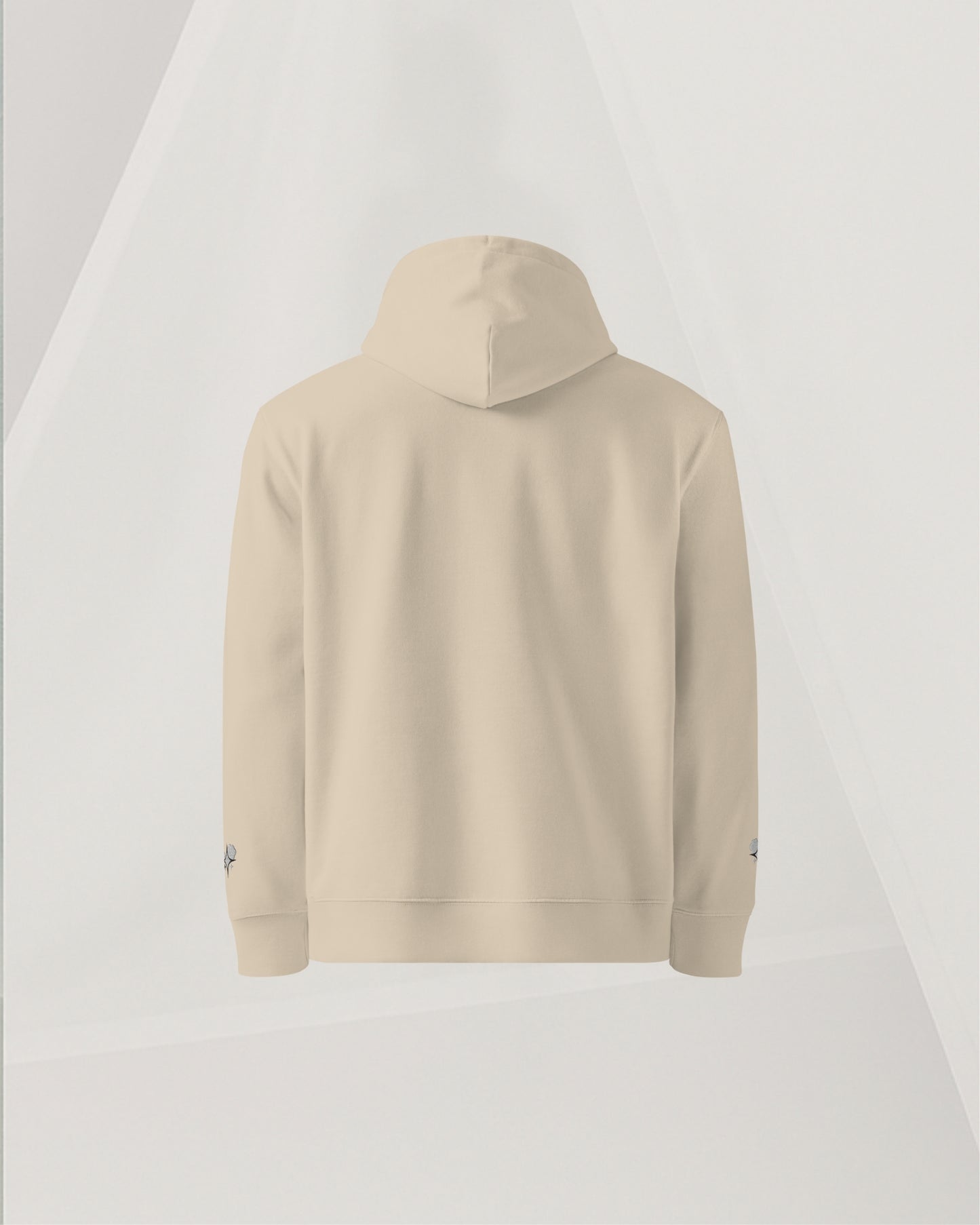 BEIGE ORGANIC COTTON HOODIE