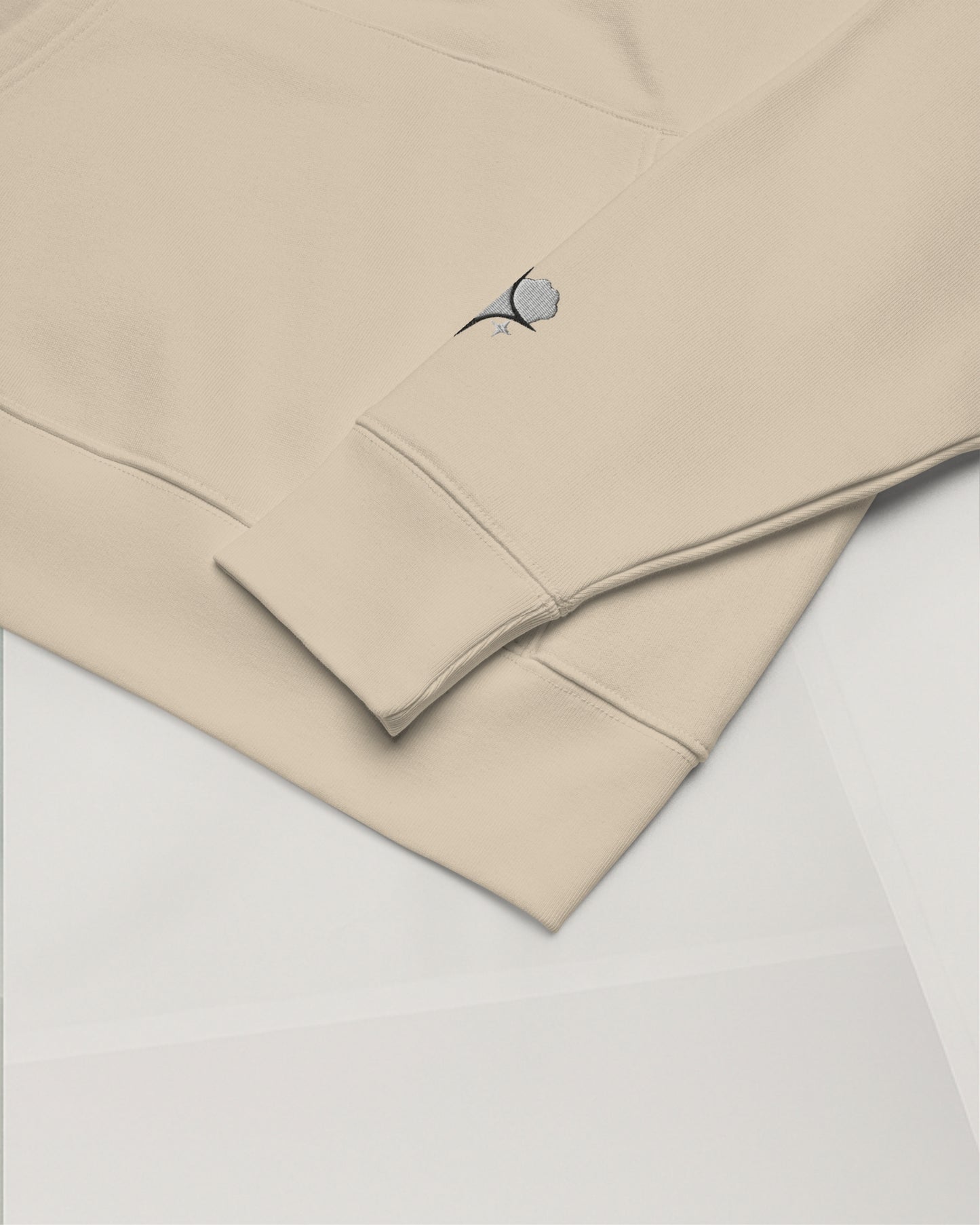 BEIGE ORGANIC COTTON HOODIE